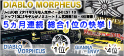 DIABLOホイール MORPHEUS人気ホイールランキングデビュー以来５ヶ月連続　総合1位の快挙！